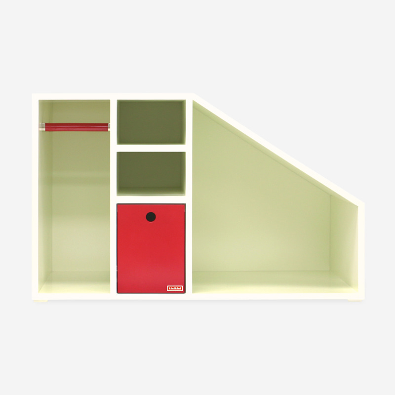 WIDE STORAGE HOUSE-IVORY/RED(집)